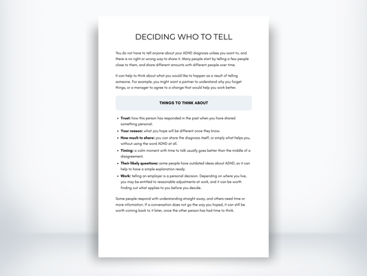 Deciding Who to Tell PDF