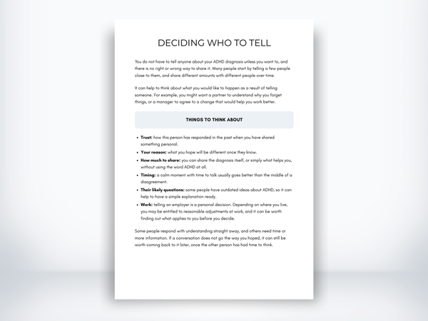 Deciding Who to Tell PDF