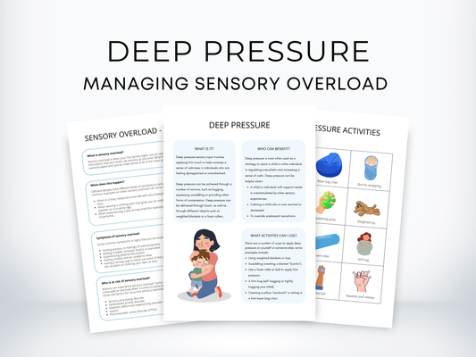 Deep Pressure Sensory Regulation Handouts