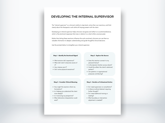 Developing The Internal Supervisor PDF
