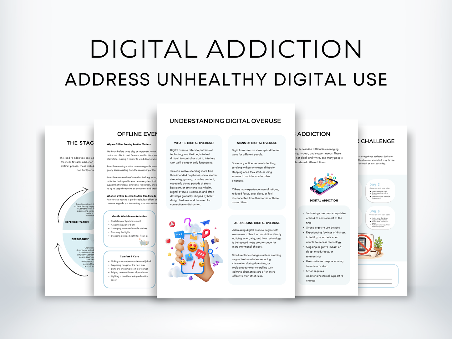 Digital Addiction Worksheets