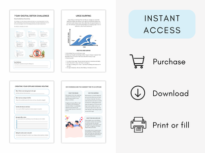 Digital Addiction Worksheets