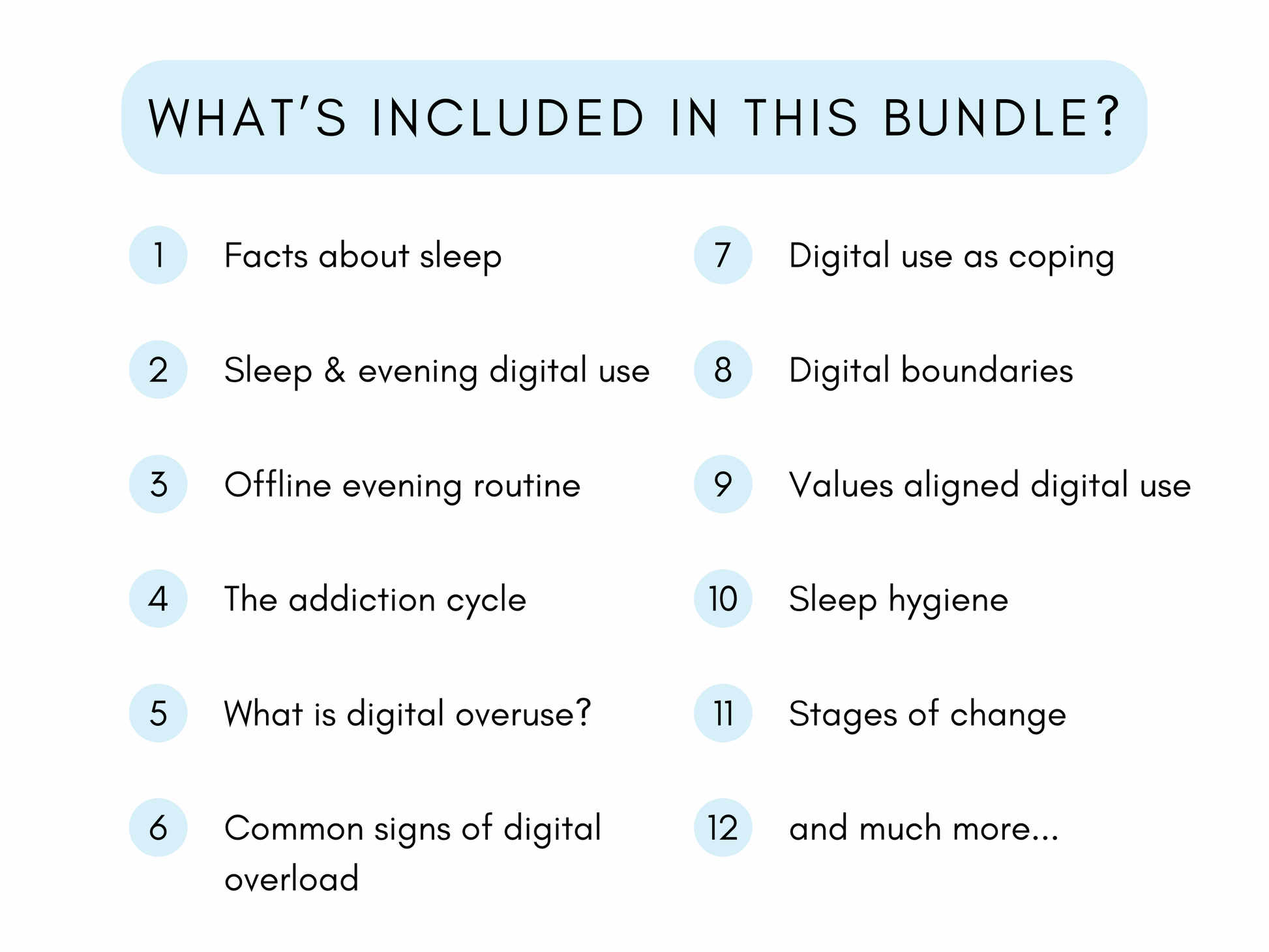 Digital Addiction Worksheets