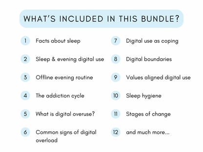Digital Addiction Worksheets