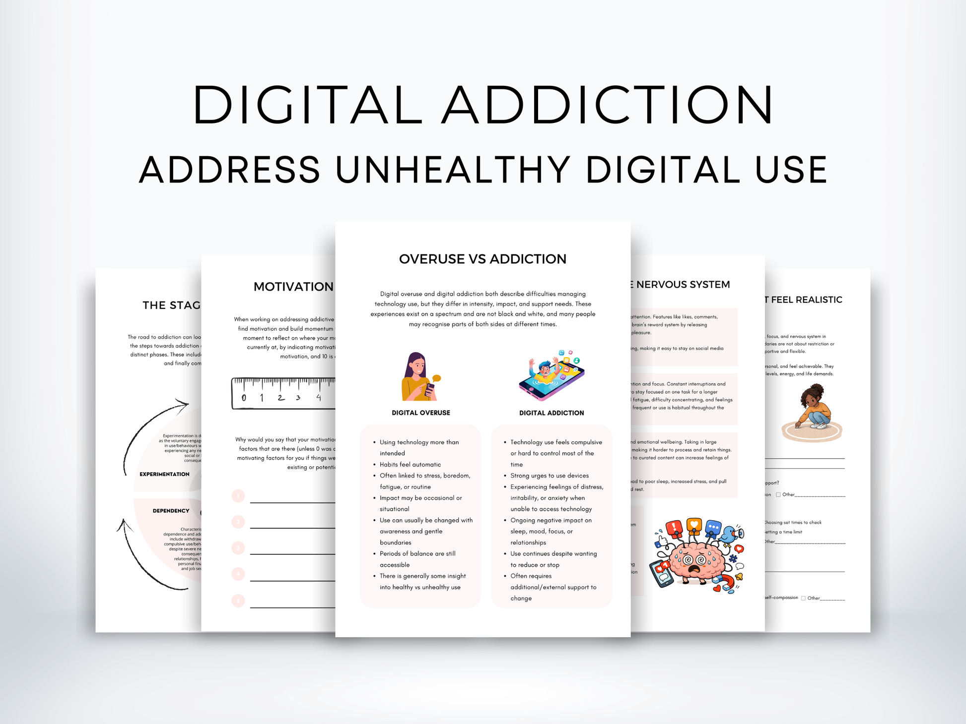 Digital Addiction Worksheets