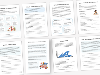 Digital Addiction Worksheets