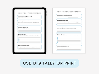 Digital Addiction Worksheets
