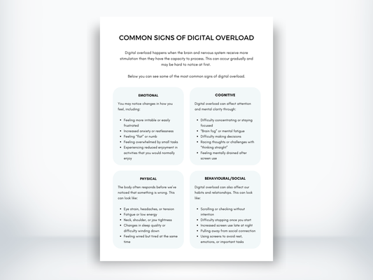 Digital Overload Symptoms Handout PDF
