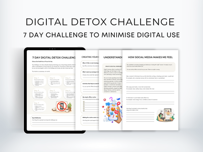 Digital Detox Challenge Worksheets