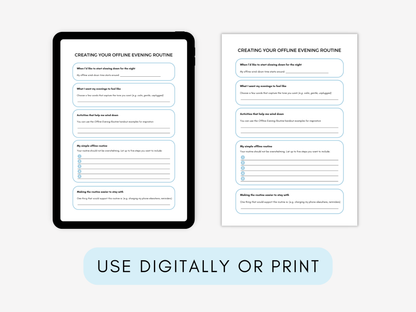 Digital Detox Challenge Worksheets
