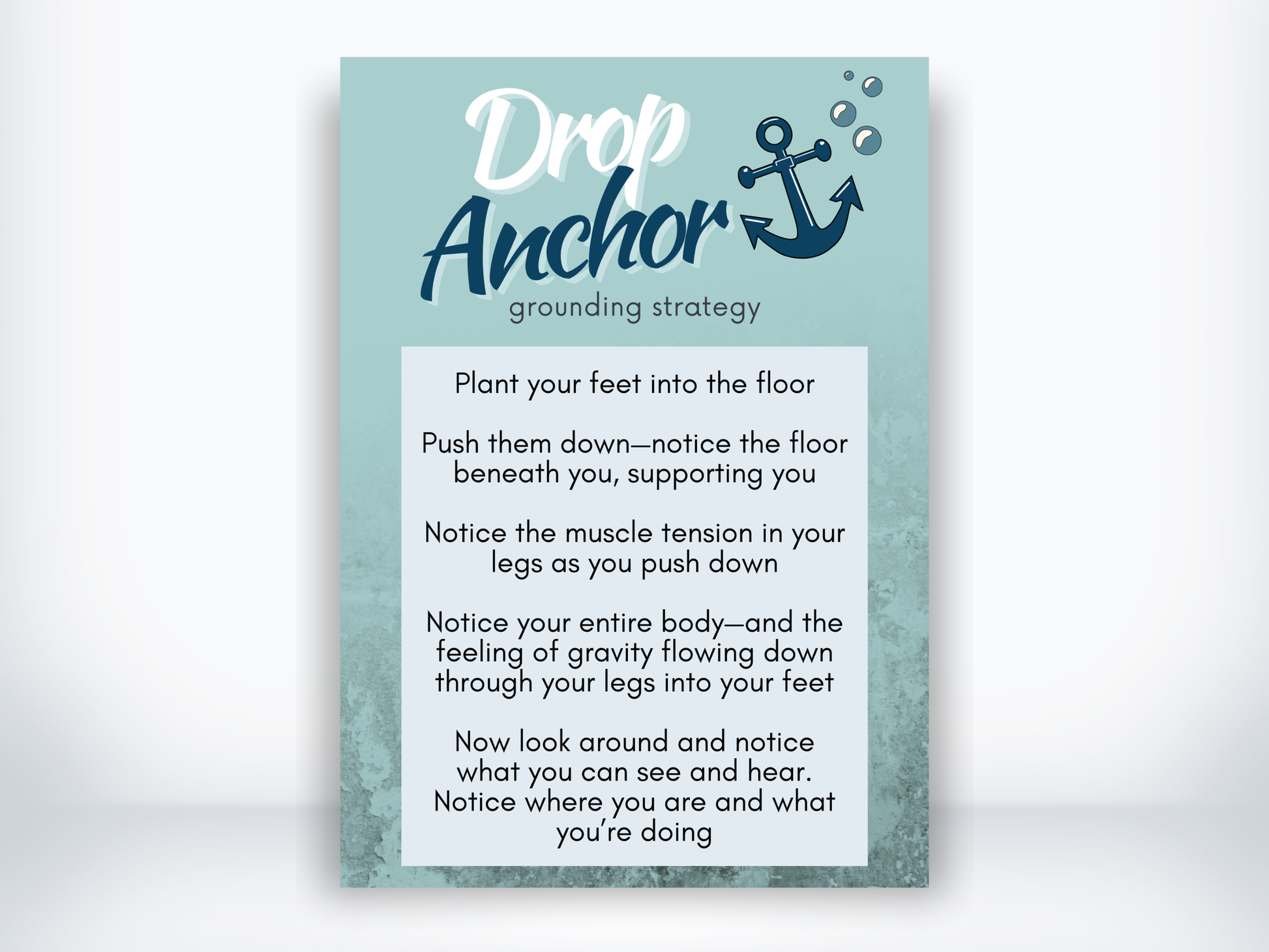 Dropping Anchor Script Poster PDF