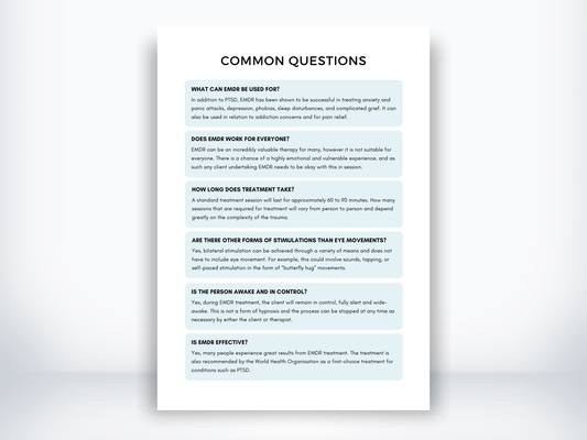 EMDR Frequently Asked Questions PDF