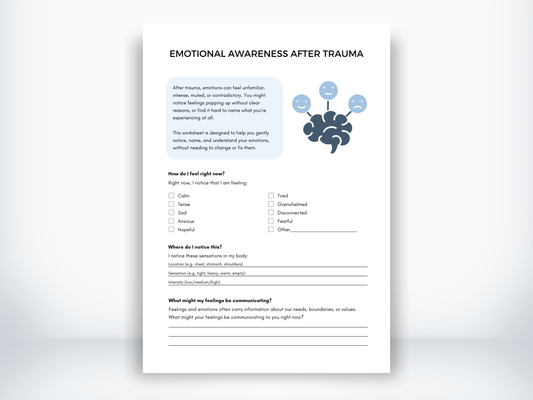 Emotional Awareness After Trauma PDF