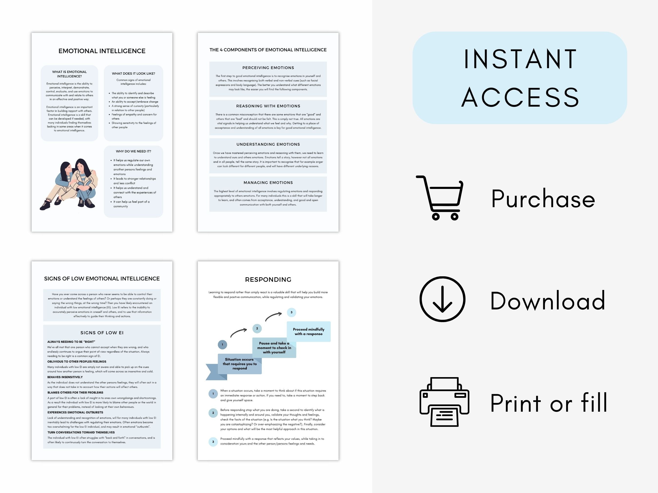 Interpersonal Intelligence Worksheets.pdf Emotional Intelligence Worksheets | My Thriving Mind