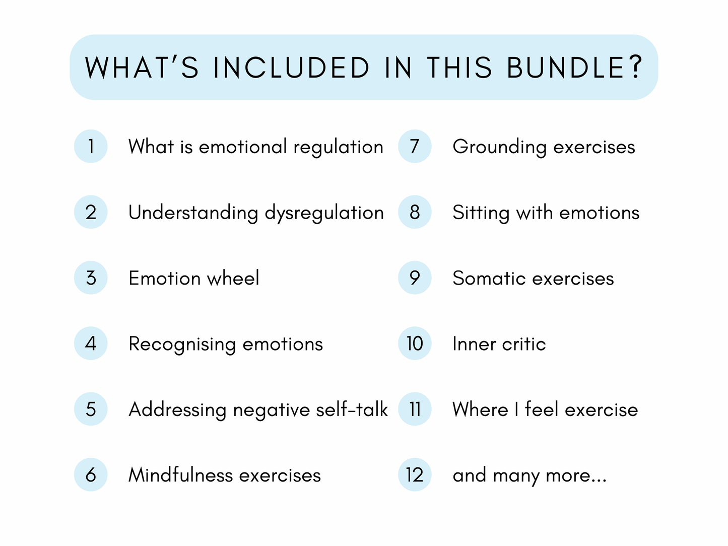 Emotional Regulation Worksheets