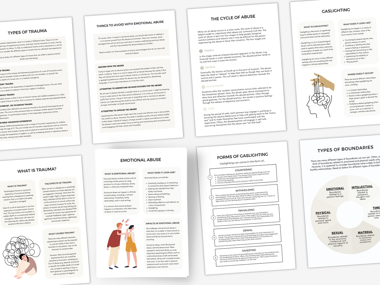 Emotional Abuse Therapy Worksheets