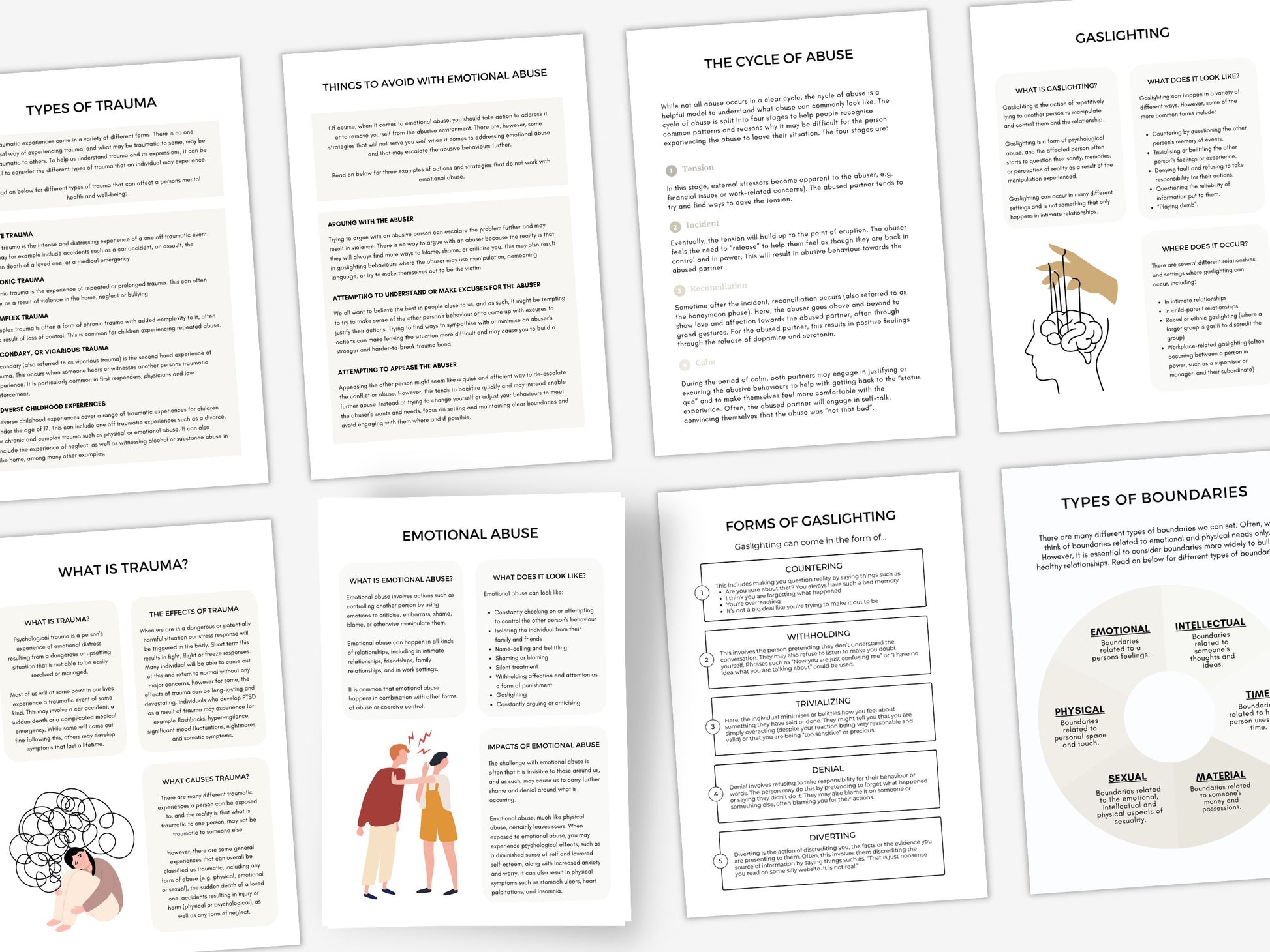 Emotional Abuse Therapy Worksheets