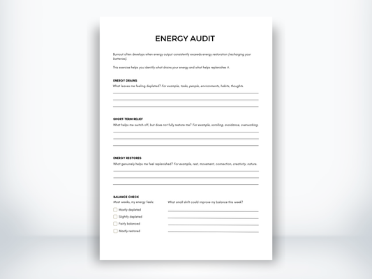 Energy Audit Worksheet PDF