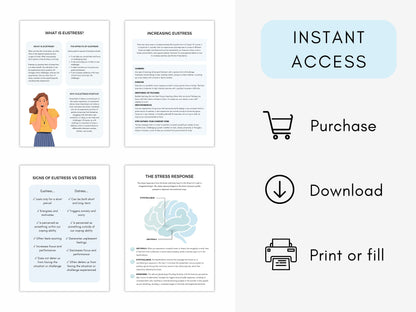 Eustress vs Distress Worksheets