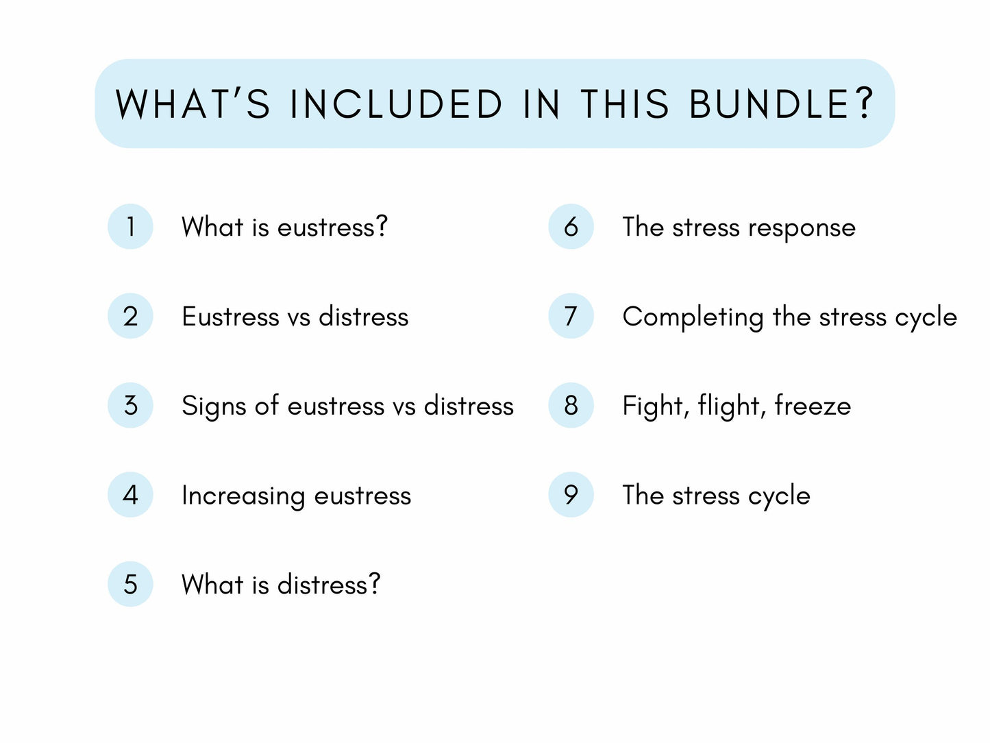 Eustress vs Distress Worksheets