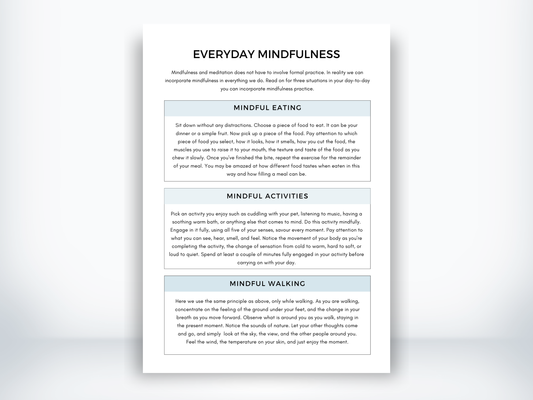 Everyday Mindfulness Practices PDF