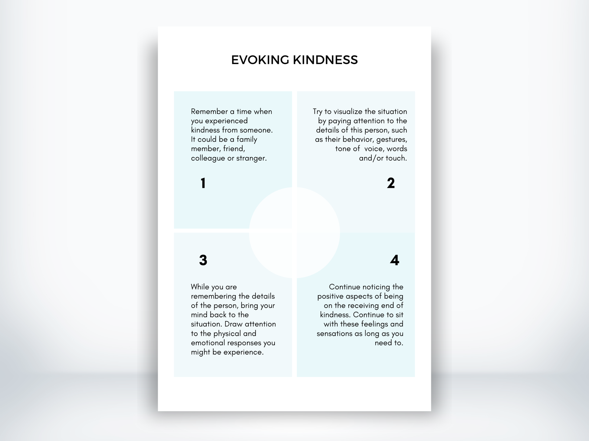 Evoke Kindness Exercise PDF