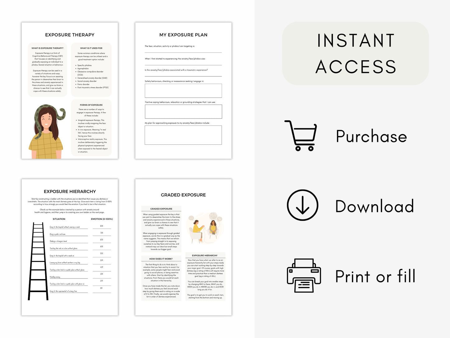 Exposure Therapy Worksheets