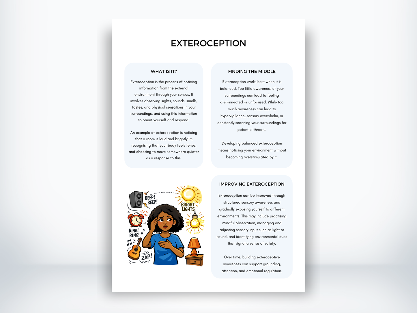 Exteroception Meaning Handout PDF