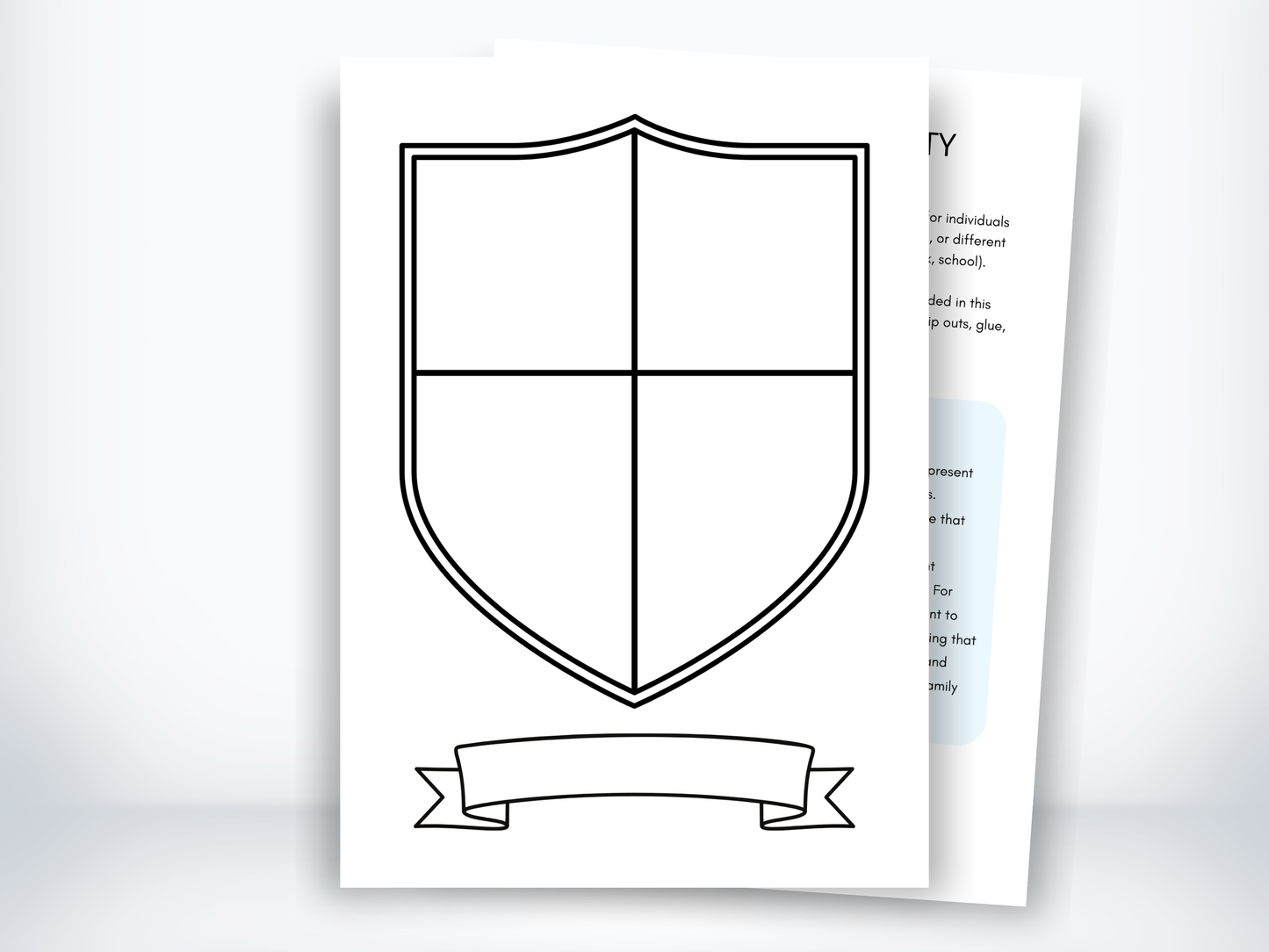 Family Crest Art Therapy Activity PDF