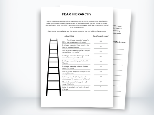Fear Hierarchy Worksheet PDF
