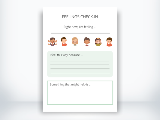 Feelings Check In Worksheet PDF