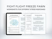 Fight Flight Freeze Fawn Worksheets | My Thriving Mind