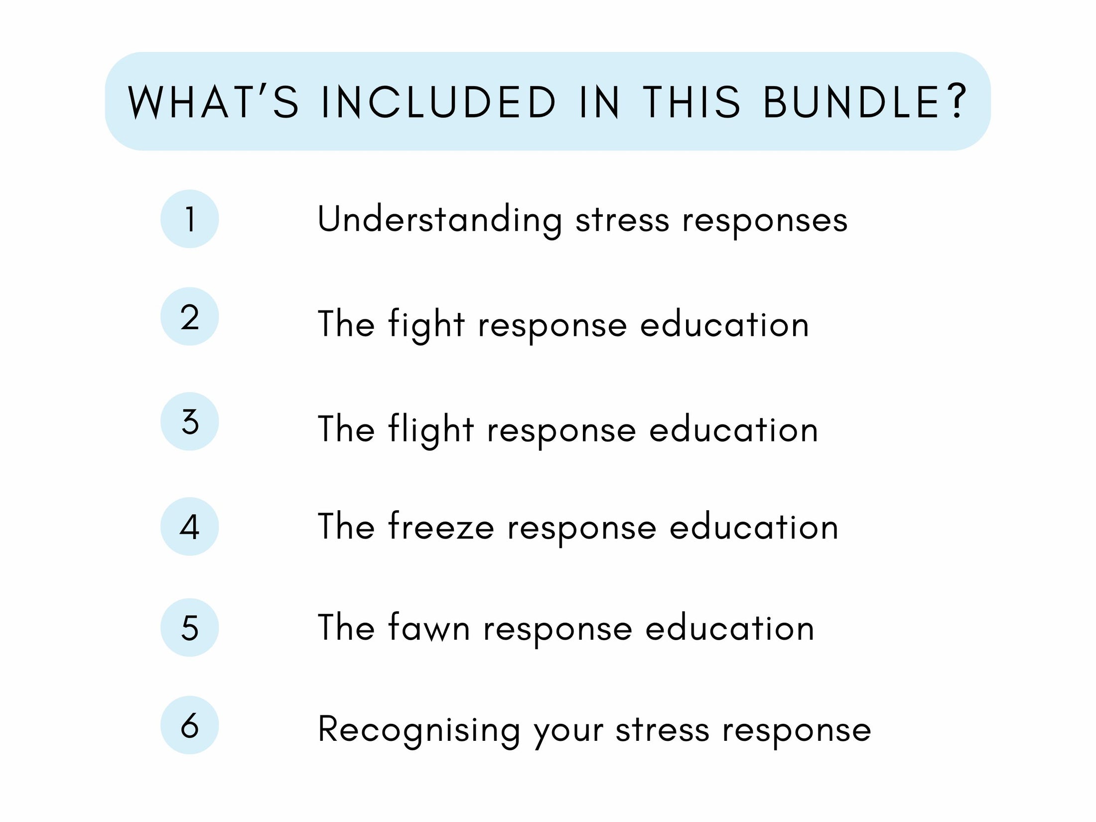 Fight Flight Freeze Fawn Worksheets | My Thriving Mind