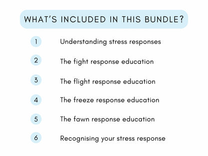 Fight Flight Freeze Fawn Worksheets PDF