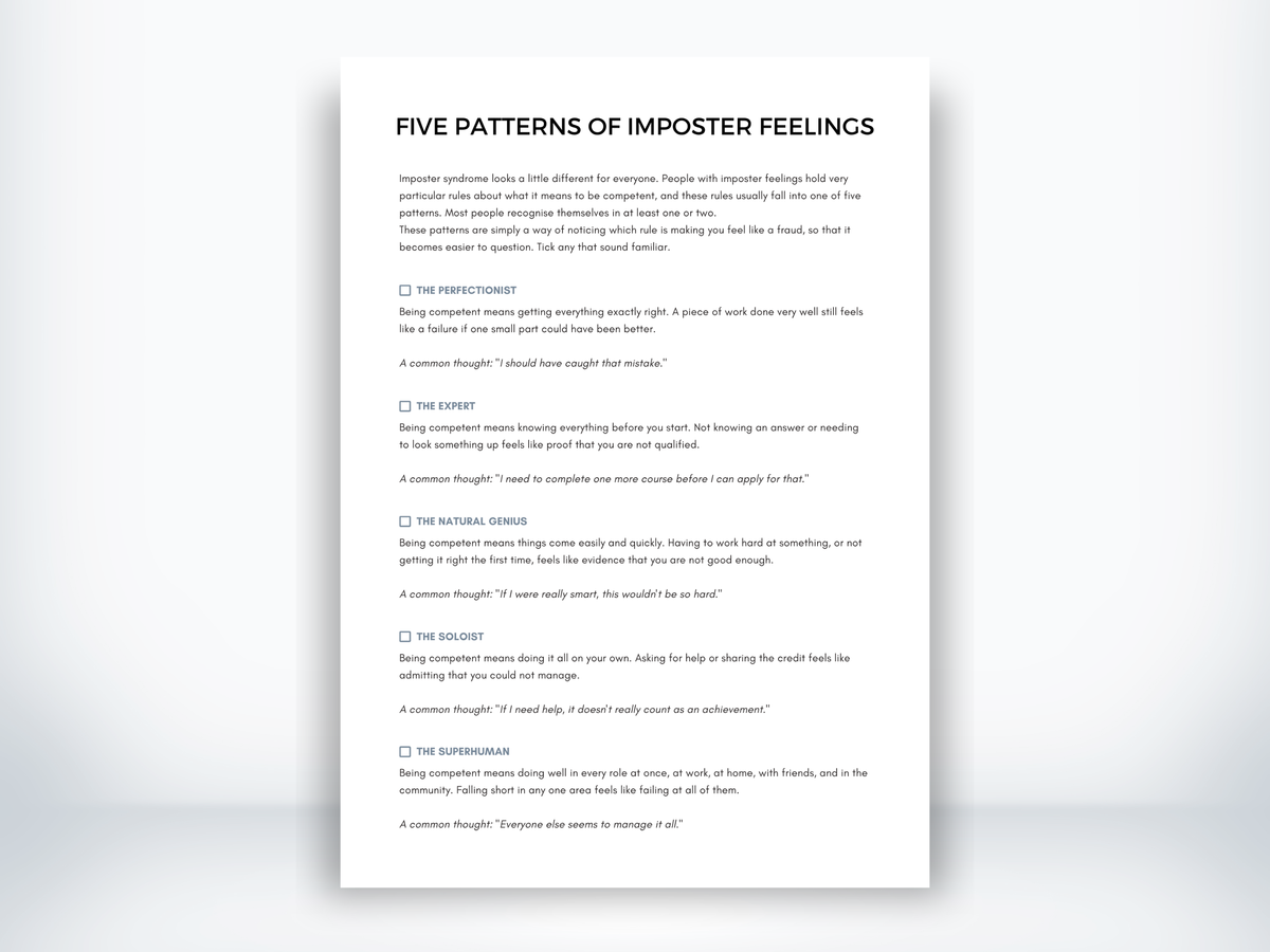 Five Patterns of Imposter Feelings PDF