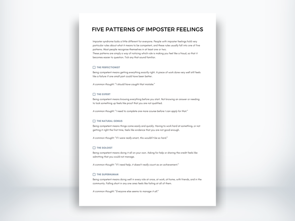 Five Patterns of Imposter Feelings PDF