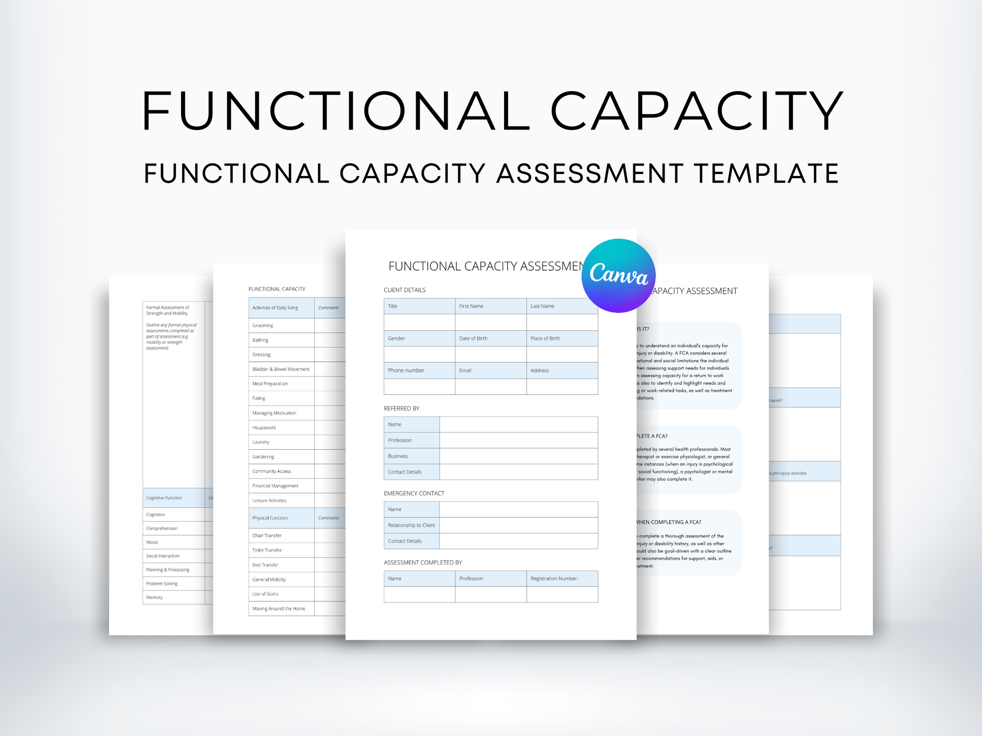 Functional Capacity Assessment (FCA)