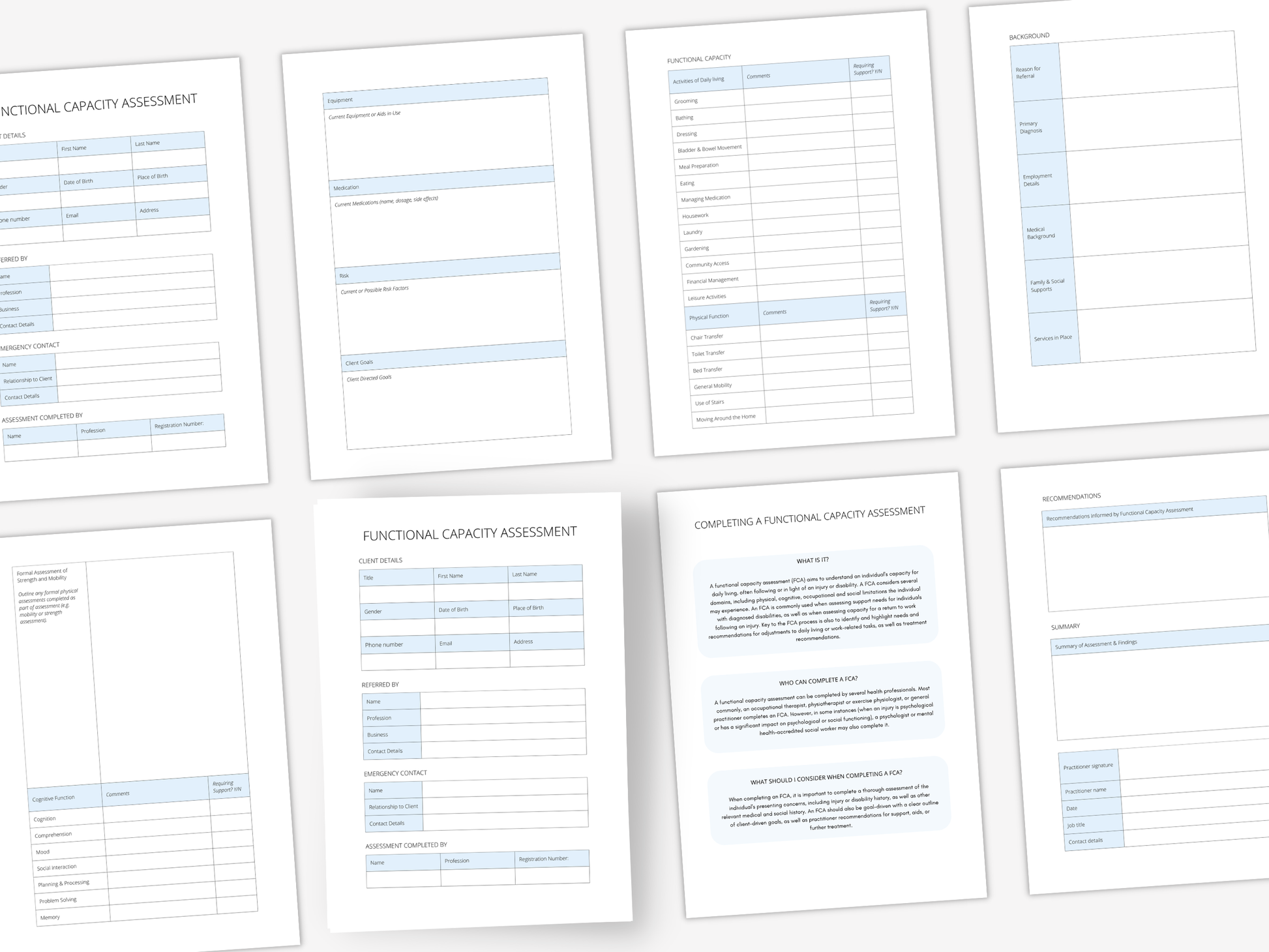 Functional Capacity Assessment (FCA)