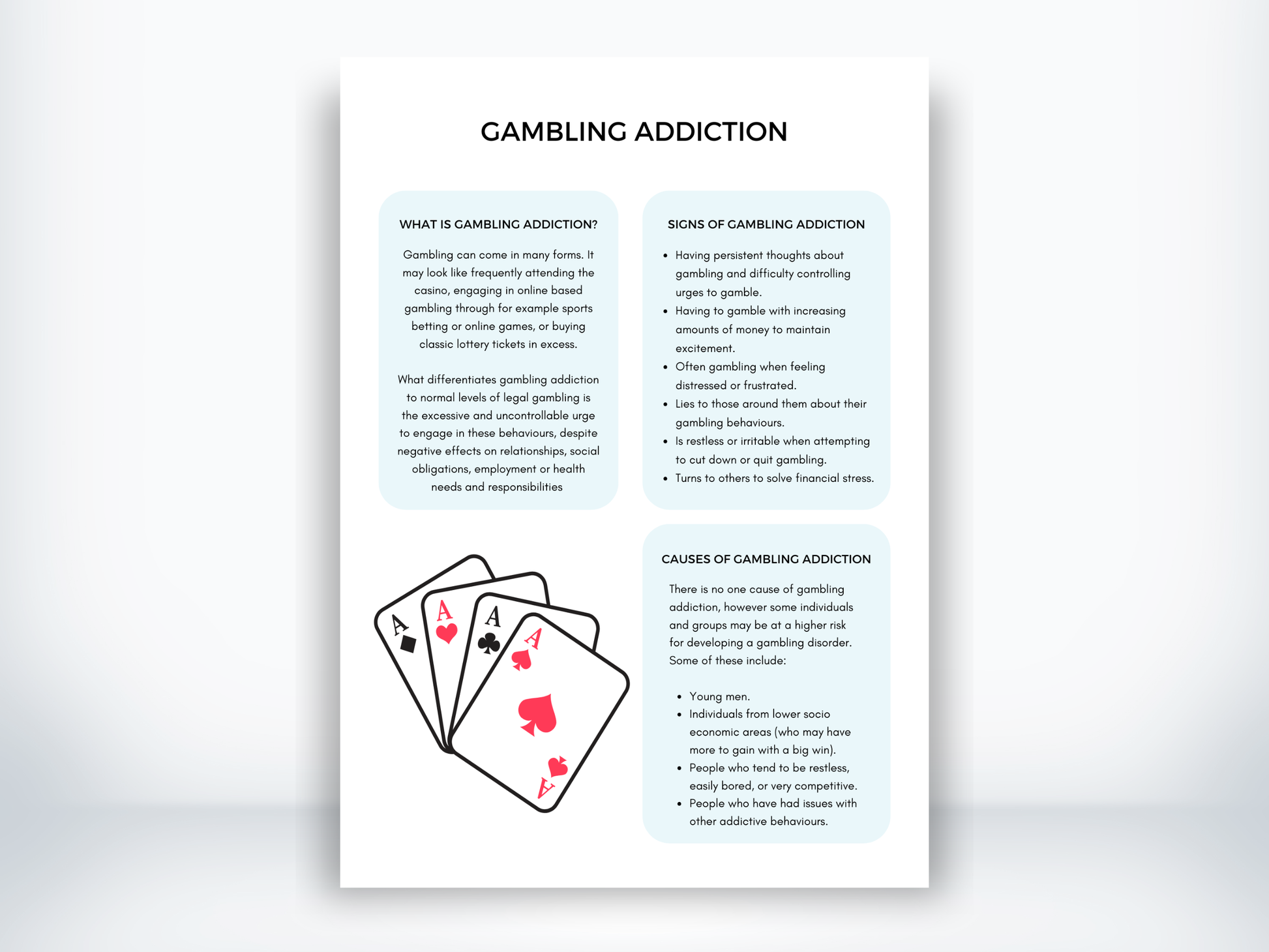 Gambling Addiction Handout PDF