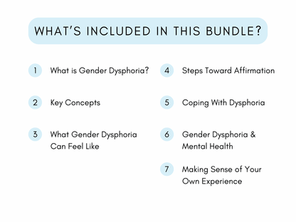 Gender Dysphoria Education Worksheets - My Thriving Mind