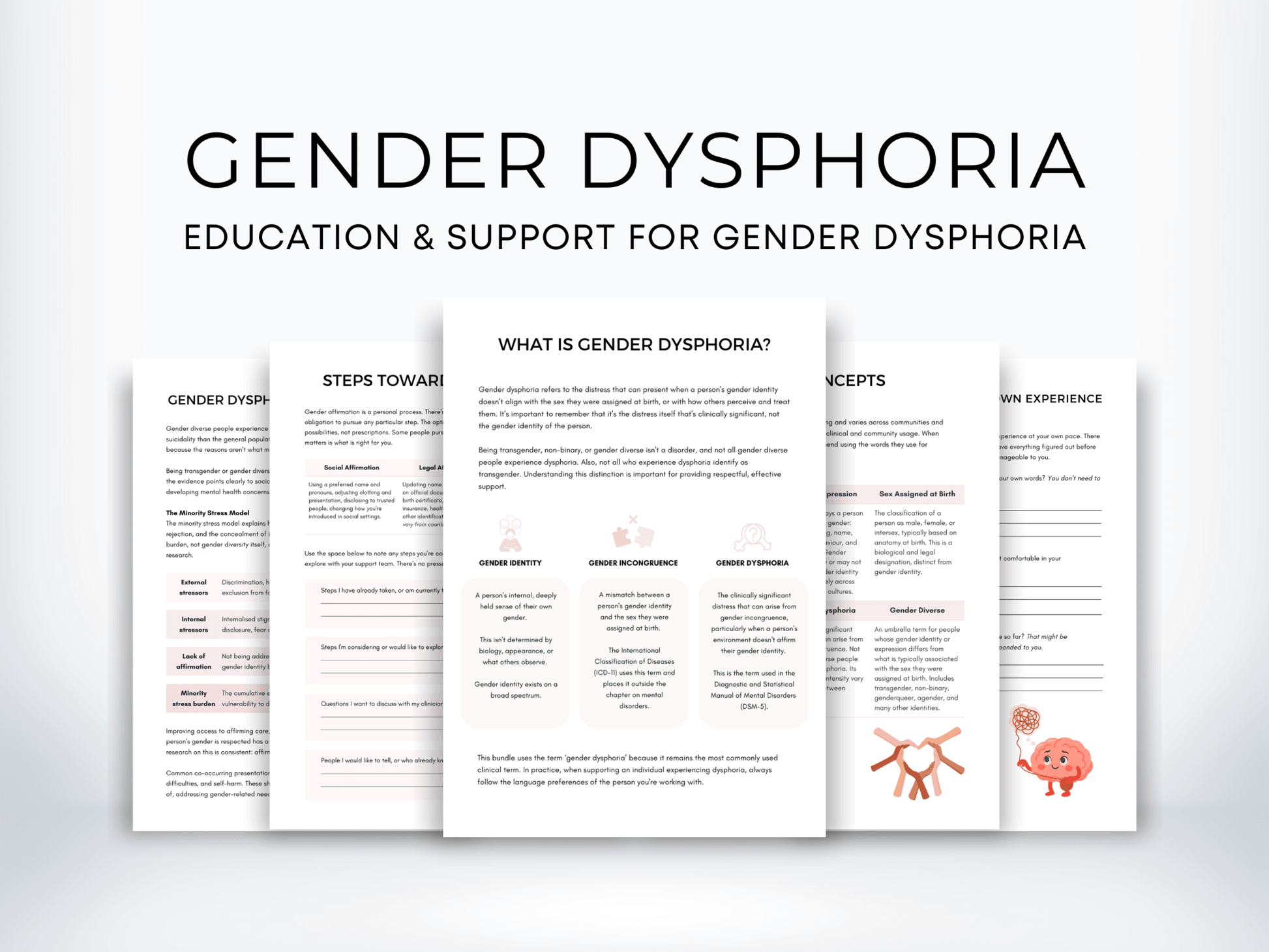 Gender Dysphoria Education Worksheets - My Thriving Mind