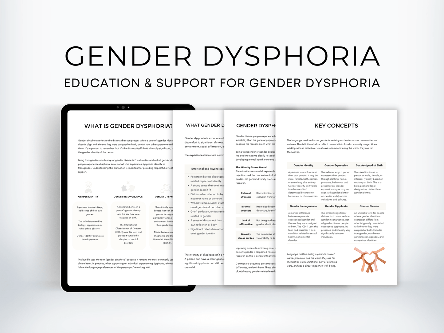 Gender Dysphoria Education Worksheets - My Thriving Mind