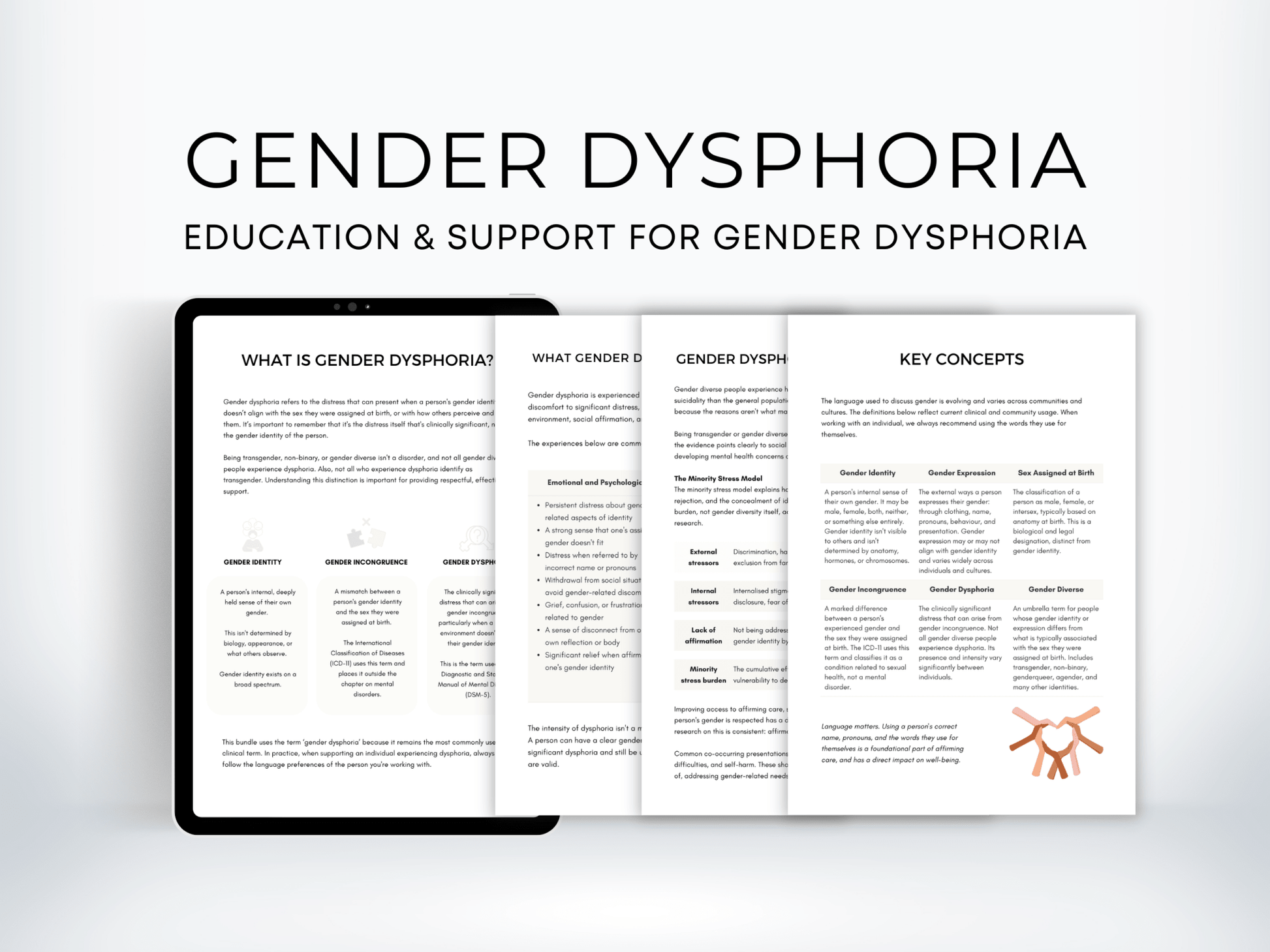 Gender Dysphoria Education Worksheets - My Thriving Mind