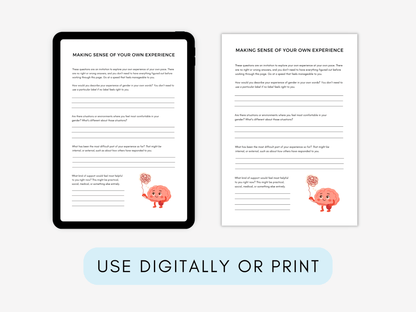 Gender Dysphoria Education Worksheets - My Thriving Mind
