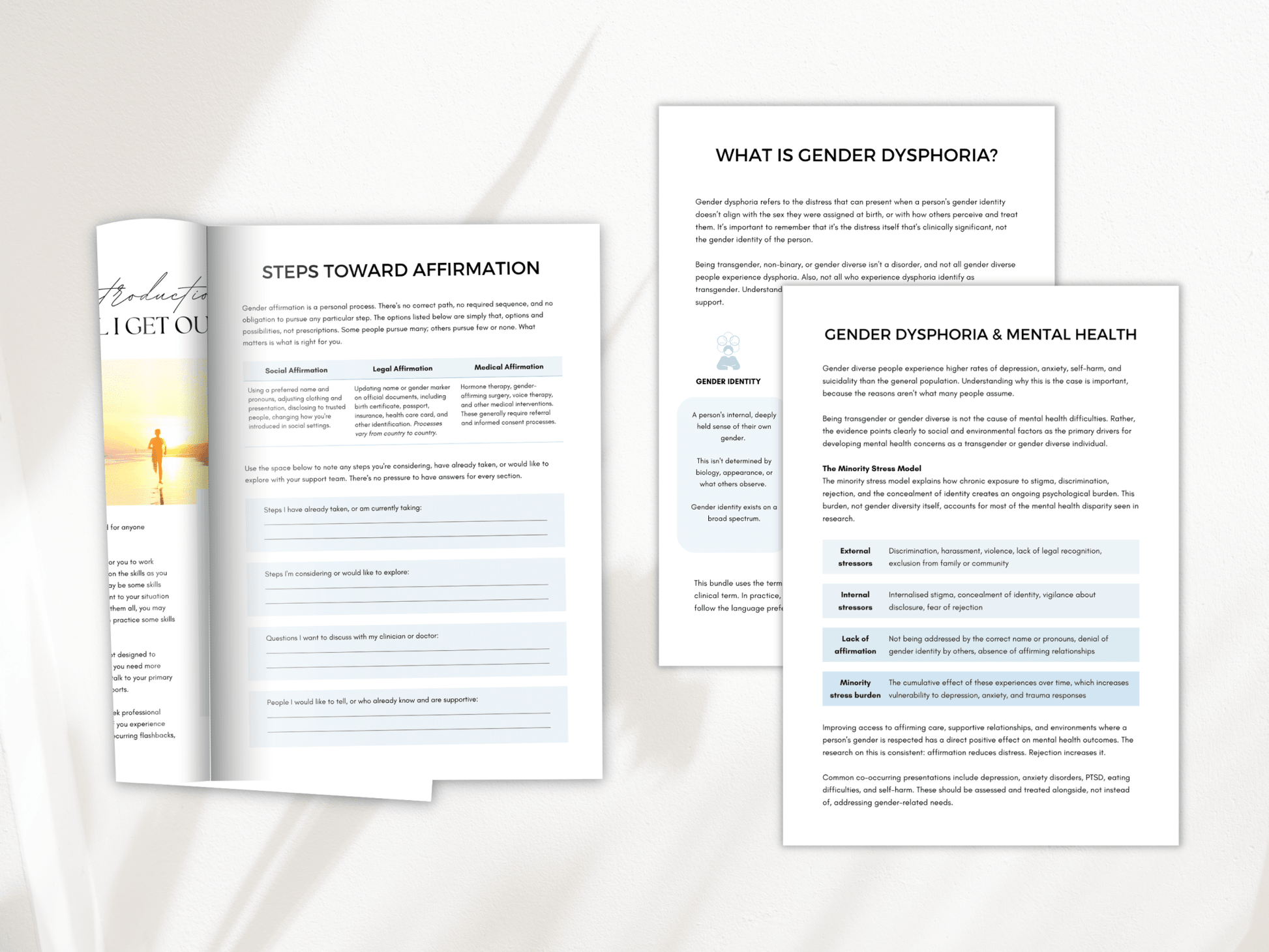 Gender Dysphoria Education Worksheets - My Thriving Mind
