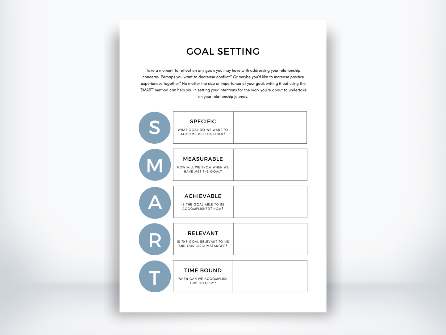 Goal Setting For Couples PDF
