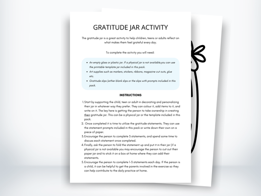 Gratitude Jar Activity PDF