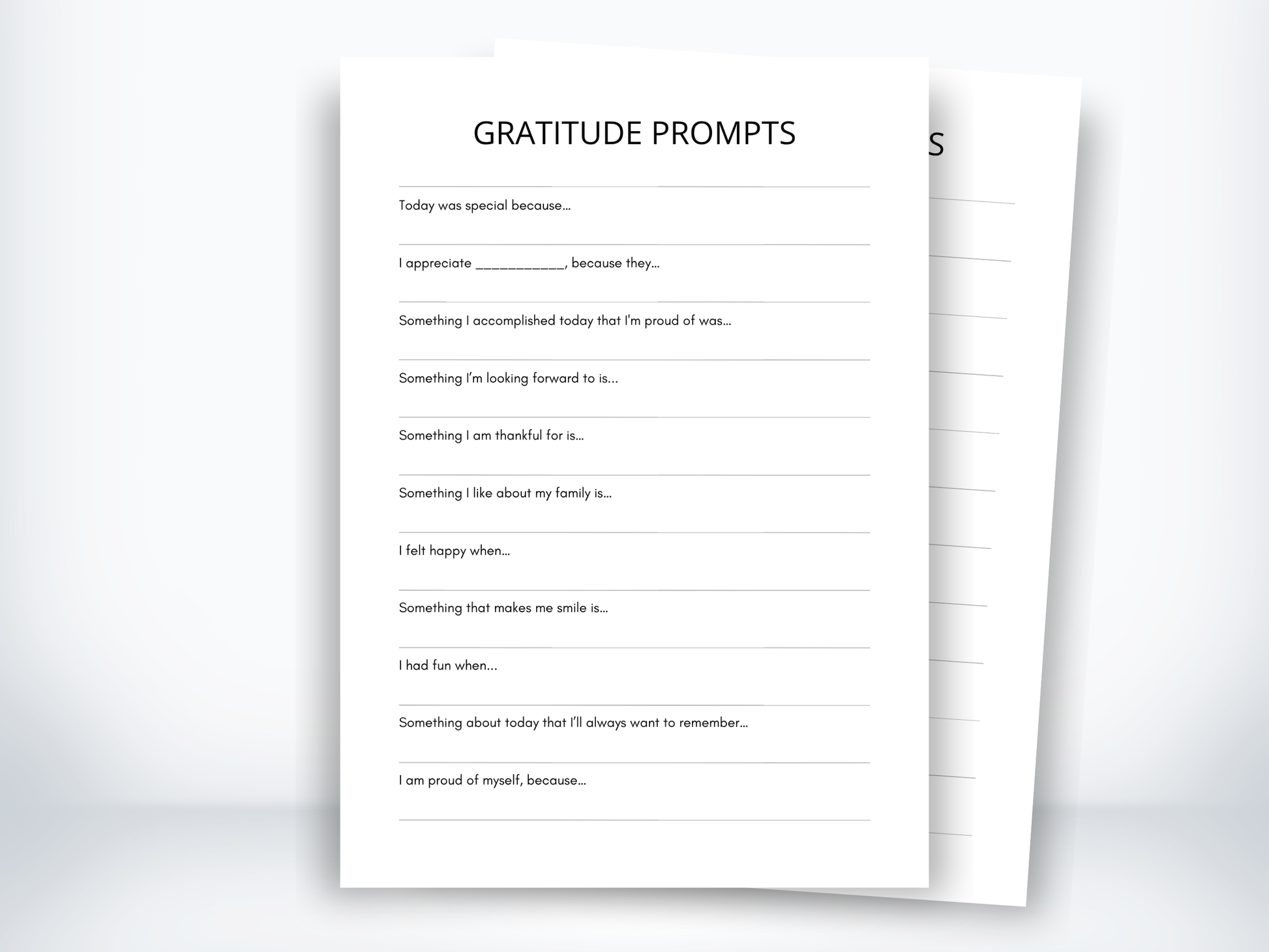Gratitude Prompts PDF