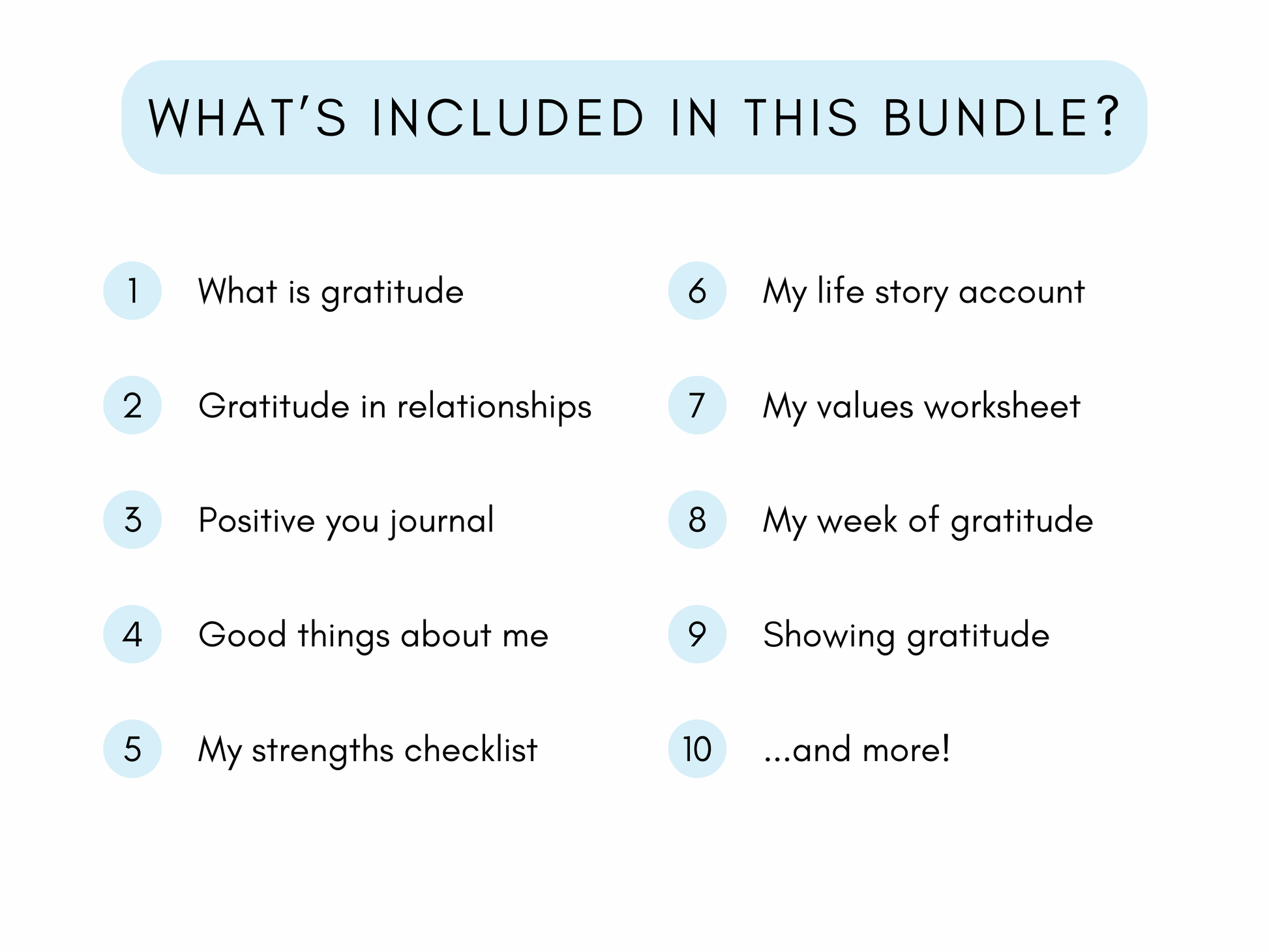Gratitude Therapy Worksheets