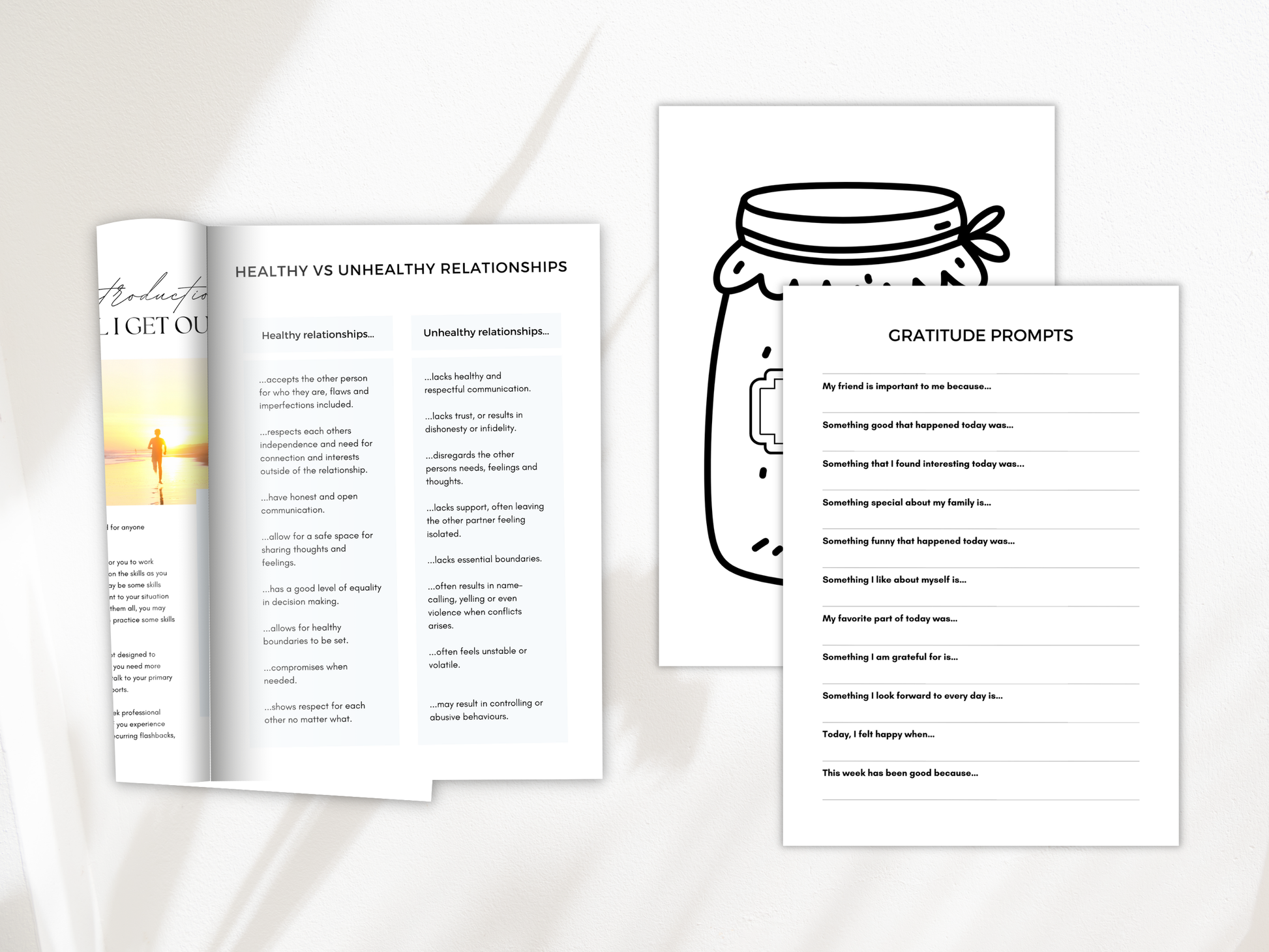 Gratitude Therapy Worksheets